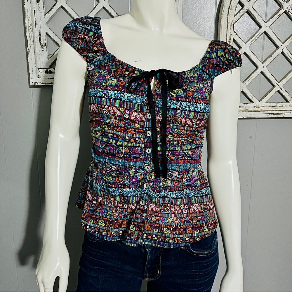 Nanette Lepore Flutter Sleeve Blouse